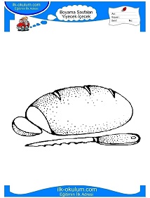 Çocuklar İçin Ekmek Boyama Sayfaları 